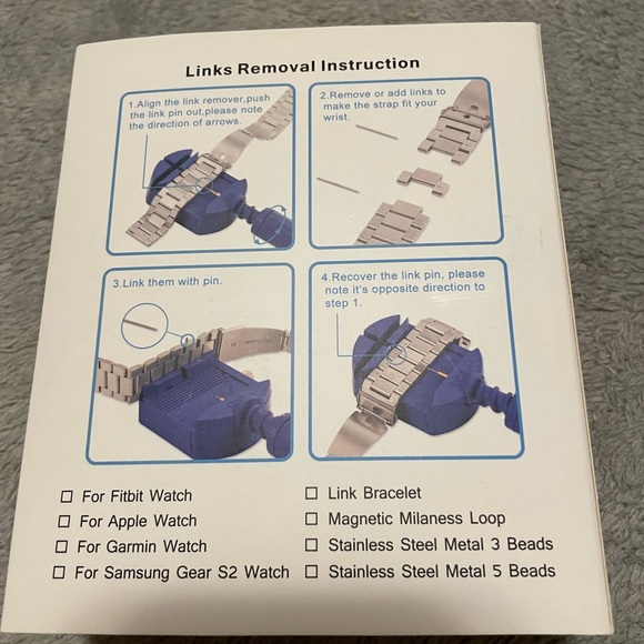 Never used smart watch metal band - Picture 5 of 6